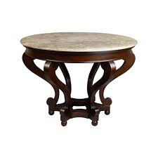 This pedestal dining room table is friendly and durable can be a good option for a great dining time experience with your family or friends. Antique Round Dining Table Curved Legs Tables Marble Top