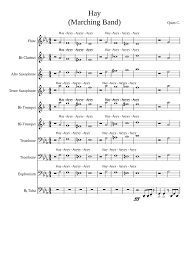 Orders ship the same day with our 100% satisfaction guarantee. Hay Marching Band Sheet Music For Trumpet In B Flat Trombone Flute Clarinet In B Flat Mixed Ensemble Musescore Com