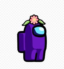 Hd Purple Among Us Character Flower Hat Png In 2020 Flower Hats Purple Character