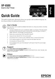 Localisez le pilote epson l350 et cliquez sur l'onglet «désinstaller un programme» pour lancer la désinstallation. Epson Small In One Xp 8500 Quick Manual Pdf Download Manualslib