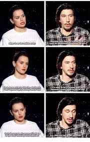 Daisy Ridley And Adam Driver Complimenting Each Other Star Wars Cast Star Wars Humor Star Wars Ships