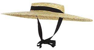 Jelord Women Vintage Boater Straw Hat Wide Brim Flat Top Floppy Derby Straw Hat Beach Sun Hats With Chin Strap B Straw Hat Beach Vintage Ladies Floppy Sun Hats