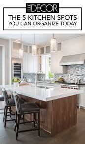 The 5 Kitchen Spots You Can Organize Today Modern White Kitchen Island White Modern Kitchen White Kitchen Island