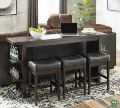 We Carry Furniture Fit For Your Home The Room Solutions By Ashley Carlyle Sofa Table Includes 3 Stools For Extra Dining Room Combo Living Dining Room Table
