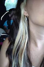 Other Side Of My Hair Blonde Peak A Boo Pieces Above Ears With Feathers Hair Styles Hair Blonde Hair
