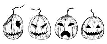 Dim the tail and make shading. Halloween Pumpkin By Hand Drawing Halloween Pumpkin Sketch Vector Set Of Pumpkin In Halloween Pumpkin Paint On White Background Stock Vector Adobe Stock