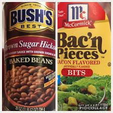 How the heck can you go wrong?! Grams Baked Beans Bush S Brown Sugar Hickory Beans Drained 1 2 Container Bacon Pieces 1 4 Cup Chopped White Onio Bushs Baked Beans Recipe Food Baked Beans