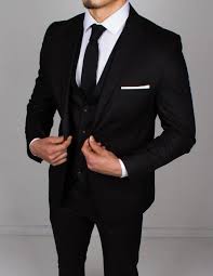 Black 3 Piece Suit With White Shirt Grey Charcoal 3 Piece Suit Conquer Menswear In 2020 Black Suit Men Wedding Suits Men Black Black Suit Wedding