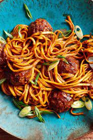 Korean Meatballs And Noodles Recipe Recipe Recipes Food Nyt Cooking