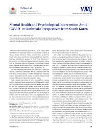 Pdf Mental Health And Psychological Intervention Amid Covid 19 Outbreak Perspectives From South Korea
