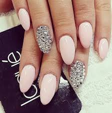 Powder gel full set refill: Matte Pink Almond Nails With Glitter Matte