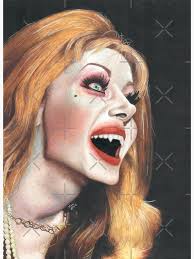Vampire Ingrid Pitt" Sticker for Sale by vintagevampir