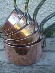 French Copper Pan Tin Lined Gaillard Paris 3mm Thickness 9 8 Kg No Dehillerin Copper Pots Display Copper Pans Copper Pots