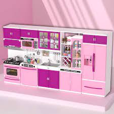 In some kitchen sets, prepared toy food items are also provided such as pizza. Buy Temi Kitchen Playset 56 Pcs Kitchen Set For Kids Girls Pink Kitchen Play Set Accessories 5 In 1 Mini Kitchen With Lights Sounds Perfect For 11 12 Dolls Online In Turkey B08hyv9d1c