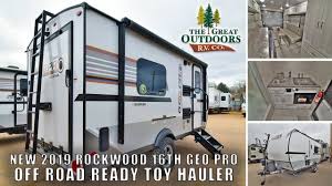 As your favorite new toy haulers dealer in nebraska, iowa, and minnesota, we are equipped to make sure that you get everything that you are looking for in your toy box rv. New 2019 Forest River Rockwood 16th Geo Pro Off Road Ready Toy Hauler Camper Rv Colorado Dealer Youtube