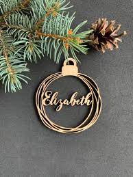 Personalized Christmas Tree Decorations Custom Wooden Etsy In 2021 Personalised Christmas Tree Decorations Christmas Baubles Christmas Tree Baubles