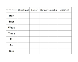 Logical Daily Food Log Chart Food Journal Template Daily