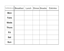 logical daily food log chart food journal template daily