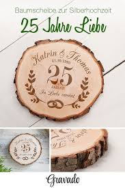 Baumscheibe Silberhochzeit Personalisiert Geschenkideen Silberhochzeit Silberhochzeit Silberhochzeit Geschenk