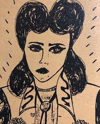 A4 Bugged Out Screenprint Limited Edition 1970s Western Illustrated Cowgirl  70s Screenptint, Screen Printed