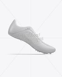 Track Spikes Mockup Side View In Apparel Mockups On Yellow Images Object Mockups Spike Shoes Clothing Mockup Running Shoes