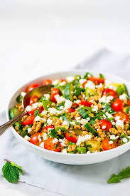 Pour the liquid over the couscous. Israeli Couscous Salad With Feta And Lemon Dressing Wellplated Com