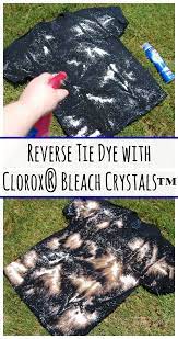 Reverse Tie Dye Tutorial With Clorox Bleach Crystals The Tiptoe Fairy Tie Dye Tutorial Diy Tie Dye Shirts Tie Dye Patterns Diy