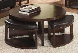 Homelegance Brussel Ii Cocktail Table W 4 Ottomans Round Ottoman Coffee Table Storage Ottoman Coffee Table Coffee Table Wood