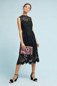 Shoshanna Floral Lace Dress Elegant Black Dress Cocktail Dress Lace Fashion