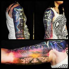The popular choice for tattoo enthusiasts is to transfer cover art from albums and tours to their skin. Metallica Tattoo Color Metallica Tattoo Tattoos Sleeve Tattoos