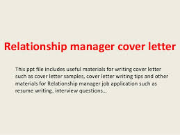 Relationship Manager Cover Letter
