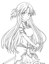 Asuna Sword Art Online Coloring Pages Sword Art Online Drawing Sword Art Online Sword Art Online Asuna