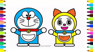 I am so proud to present you. How To Draw Doraemon And Dorami Coloring Pages For Kids Learn Drawing Fo Coloring Pages For Kids Kids Learning Doraemon