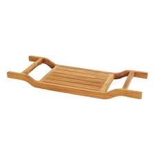 The size could be expanded from 20 inches to 35.8 inches. Arb Teak Specialties 31 5 In Coach Bathtub Caddy Seat Acc536 Rona