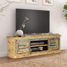 See more ideas about tv console, media cabinet, media storage. Granbrook Yellow Speckled Rustic Mango Wood Tv Media Console Cabinet