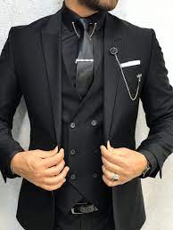 Similar wool suits are 500$ or more in only two local stores selling suits. Kenzie Black Slim Fit Wool Suit Gent With Fashion Suits For Men Black Suit Men All Black Suit