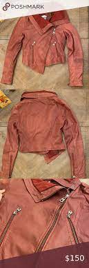 Lightly Worn Doma Leather Jacket Leather Motorcycle Jacket Women Leather Jackets Women Beige Leather Jacket