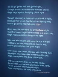 Do Not Go Gentle Into That Good Night Pat Walsh