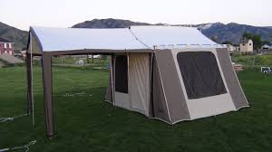 Kodiak canvas tent with air conditioner. Kodiak Canvas Cabin Tent 6133 6 Person 9x12 With Deluxe Awning Canopy