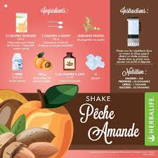 Ob 0134e0 Shake Peche Amande Jpg 1 000 1 000 Pixels Recettes Herbalife Herbalife Produit Herbalife