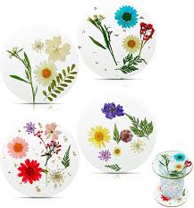 During the drying and resin process certain colors can change. Ul Li What You Will Receive One Package Includes 4 Pieces Of Dried Flower Resin Cup Coasters In 4 Different Styles Each Style Has 1 Piece Sufficient Quantities And Styles For Meeting Your Daily