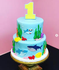 Bizcocho De Baby Shark Para Niño Pasteles Para Fiesta De Baby Shark Fiesta De Baby Shark Invitaciones Baby Shark Decoracion Baby Shark Centros De Mesa De Baby Sha Shark Cake Cake Cake Smash