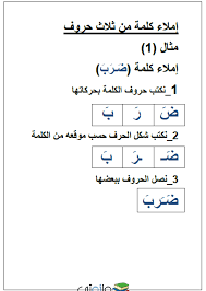 اللغة العربية طريقة تعليم الإملاء للصف الأول ملفاتي