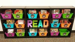 Organize your classroom library with this set of stylish library labels. Classroom Library Black Shelves From Walmart And Neon Bins From The Dollar Tree L Classroom Library Organization Paper Tree Classroom Classroom Decorations