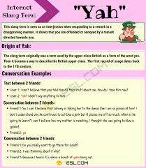 Yah Definition What Does The Popular Term Yah Mean And Stand For In 2020 English Words Words To Use Learn English