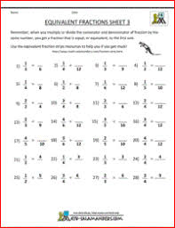 Because when you multiply or divide both the top and bottom by the same number, the fraction keeps it's value. Equivalent Fractions Worksheet