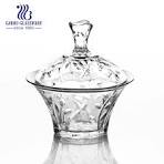 Wholesale Simple New Design Glass Candy Pot with Lid