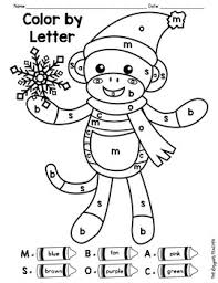 Chibi coloring pages super coloring pages family coloring pages valentine coloring pages animal coloring pages coloring book pages coloring sheets sock monkey party. Winter Sock Monkey Color By Letter Coloring Page Freebie Tpt