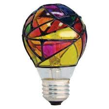 25 Watt Incandescent A19 Stained Glass Light Bulb Decorative Light Bulbs Colored Light Bulbs Light Bulb