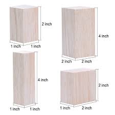 Sumind 12 Pieces Unfinished Balsa Wood Mini Carving Blocks 4 Sizes 50 X 50 X 100 Mm 30 X 30 X 100 Mm 30 X 30 X 50 Mm 50 X 30 X 50 Unfinished Wood Wood Carving